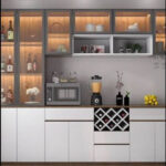What to put in glass kitchen cabinets